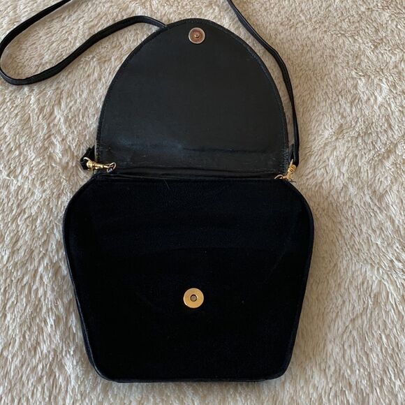 Vintage J.Renee 80s black suede purse - Picture 3 of 16